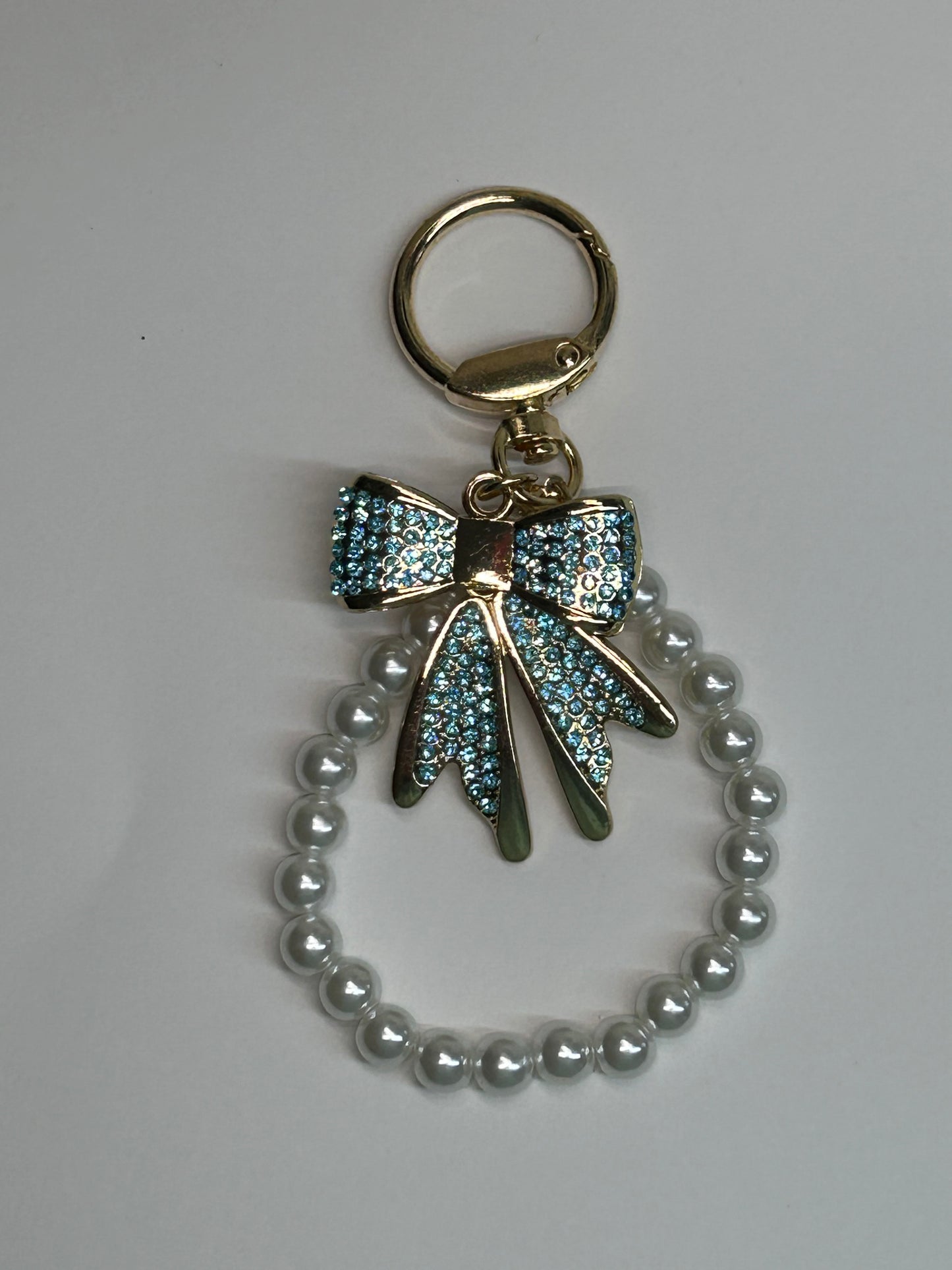 Rhinestone Bow with Pearls