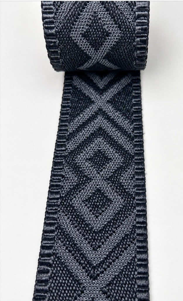Solid Black Woven Webbing 1.5 inch