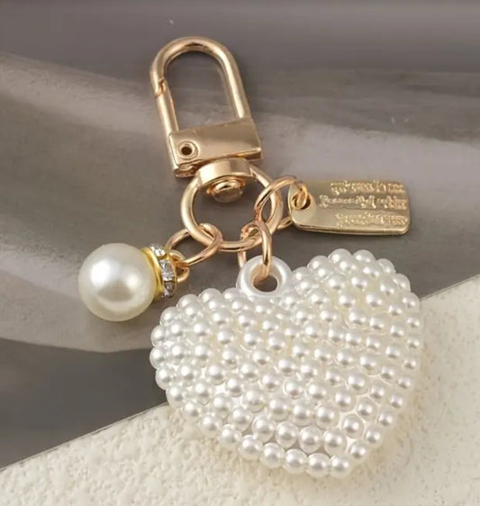 Purse Bling Pearl Heart
