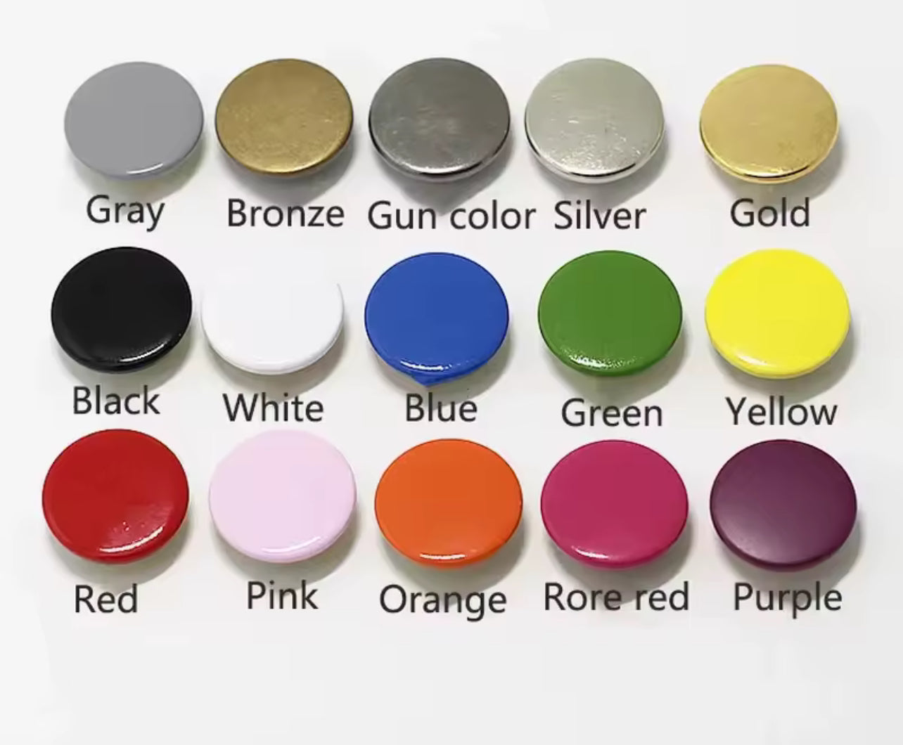 15mm Colored Fashion Snap