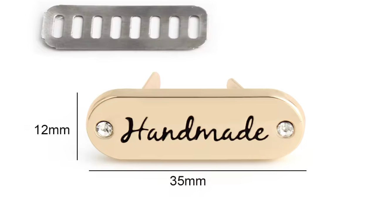 Handmade Tag with Crystal Accents