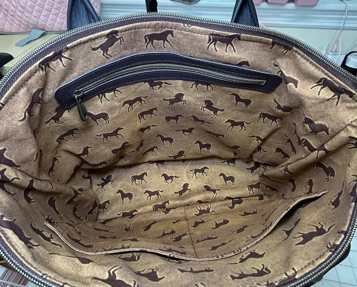 Equestrian Themed Oxbow Tote